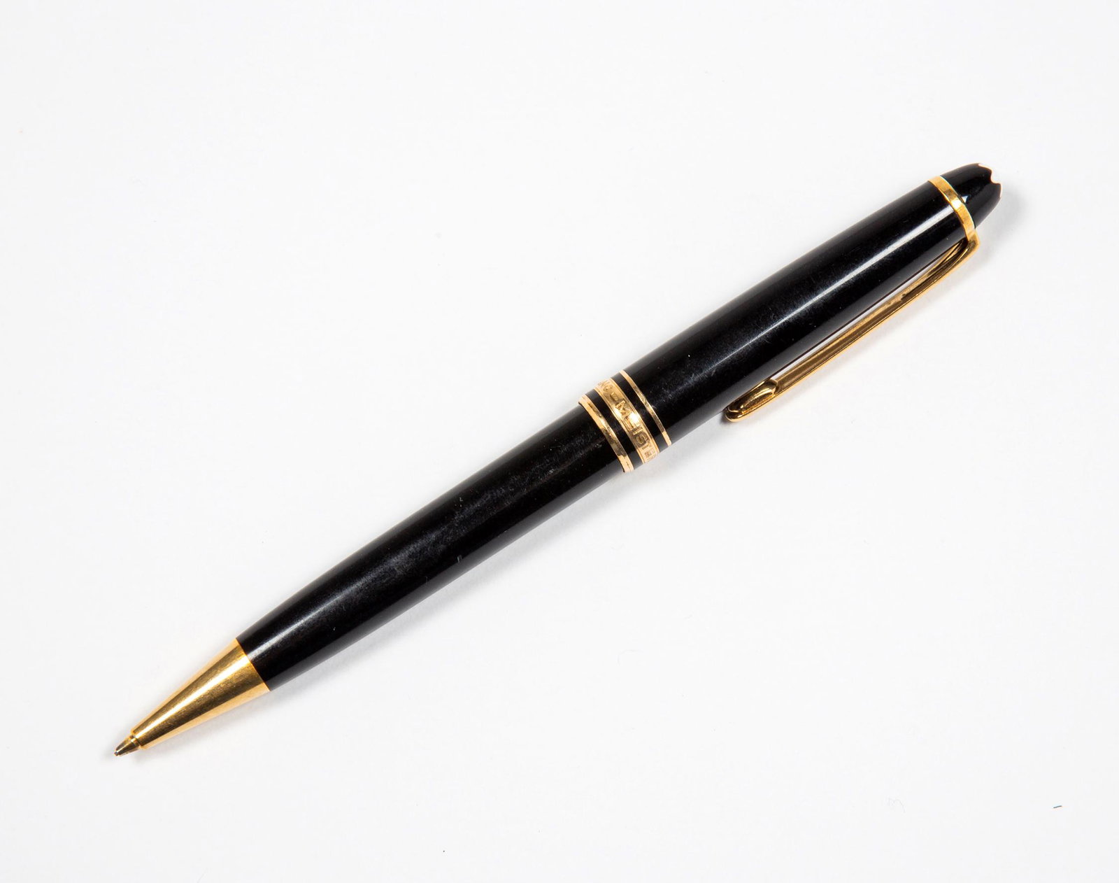 Montblanc Mechanical Pencil: Montblanc Mechanical Pencil, 5 1/2" long, 20th/21stC, marked "Montblanc Meisterstuck", gold plated.