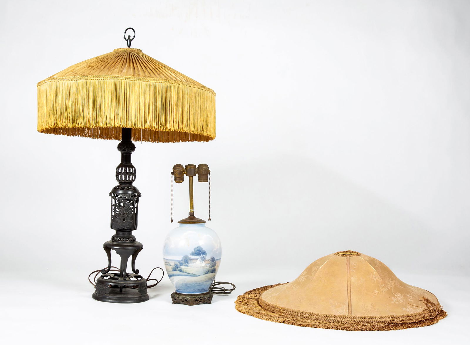 Two Table Lamps and One Silk Shade (1 of 6)