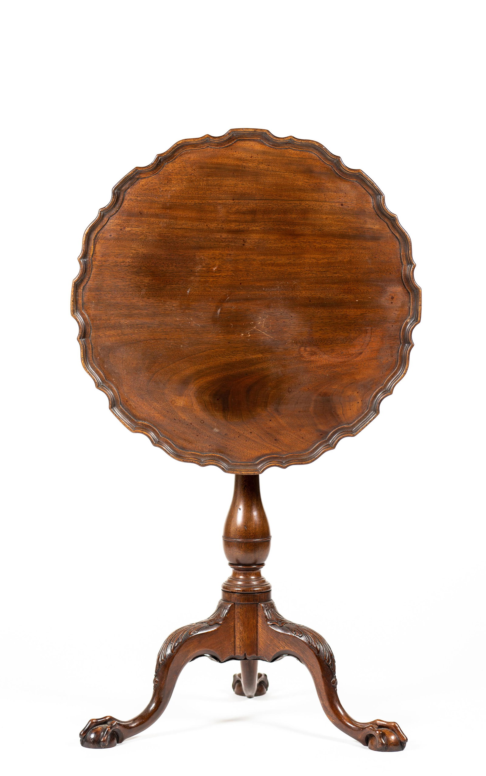 18thC American Mahogany Ball and Claw Footed Candle (1 of 8)