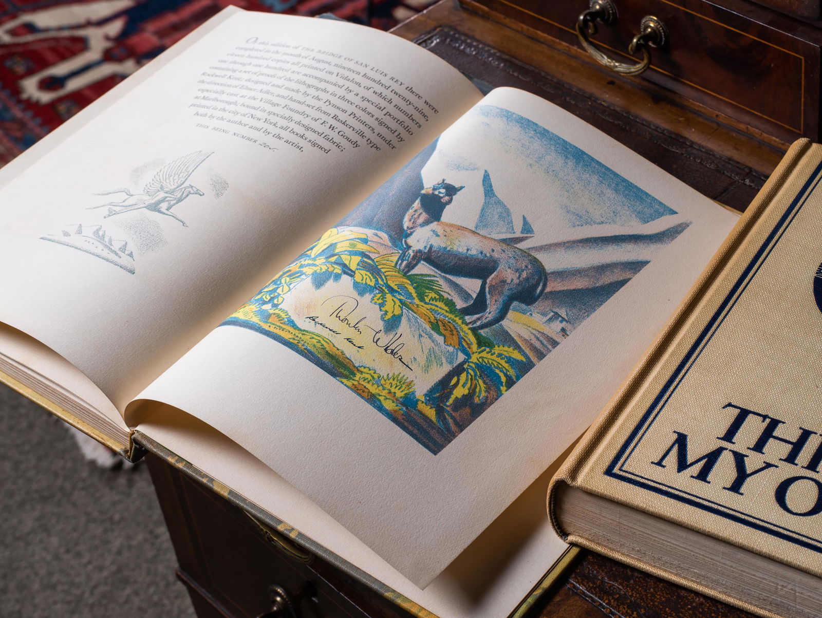 Two Books Signed by Rockwell Kent: Thornton Wilder (1 of 5)