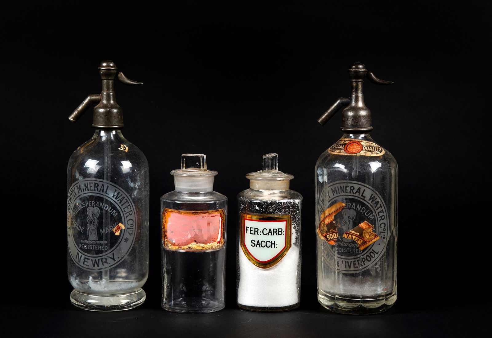 Pair Clear Glass Soda Bottles (1 of 6)