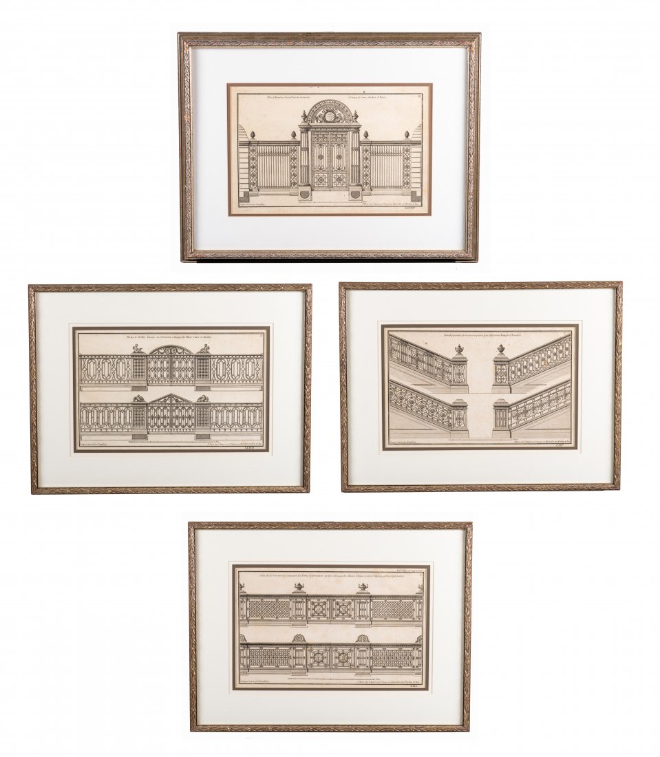 Four Framed Architectural Plates Depicting Gates from (1 of 4)