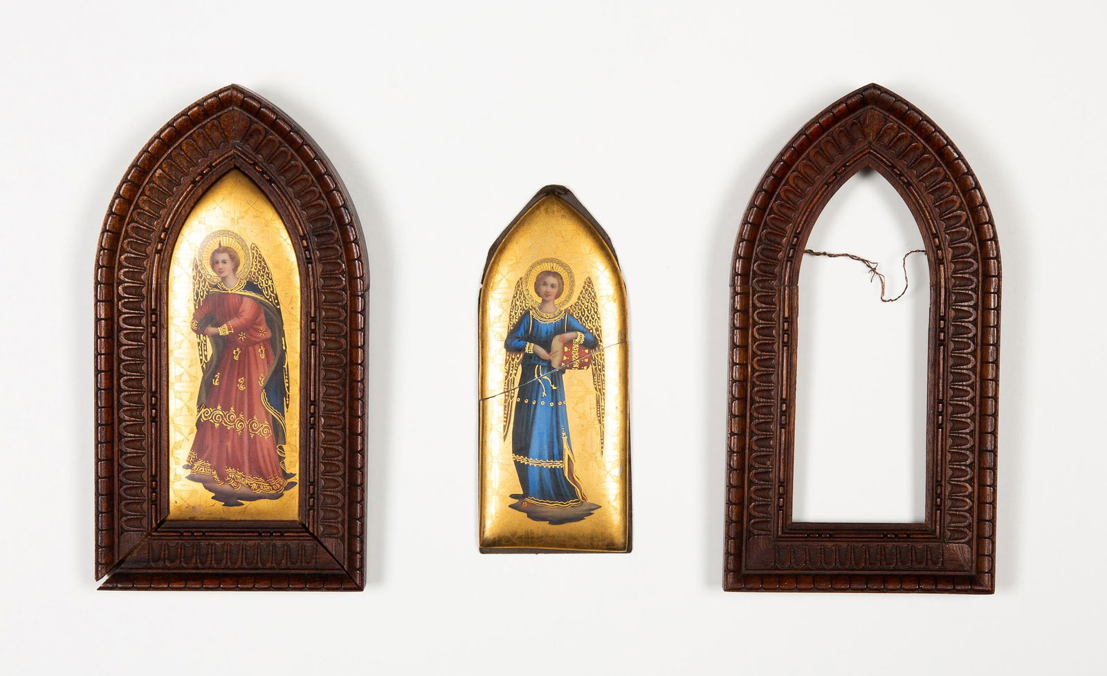 Two 19thC Paintings on Porcelain of Two Saint Icons (1 of 9)