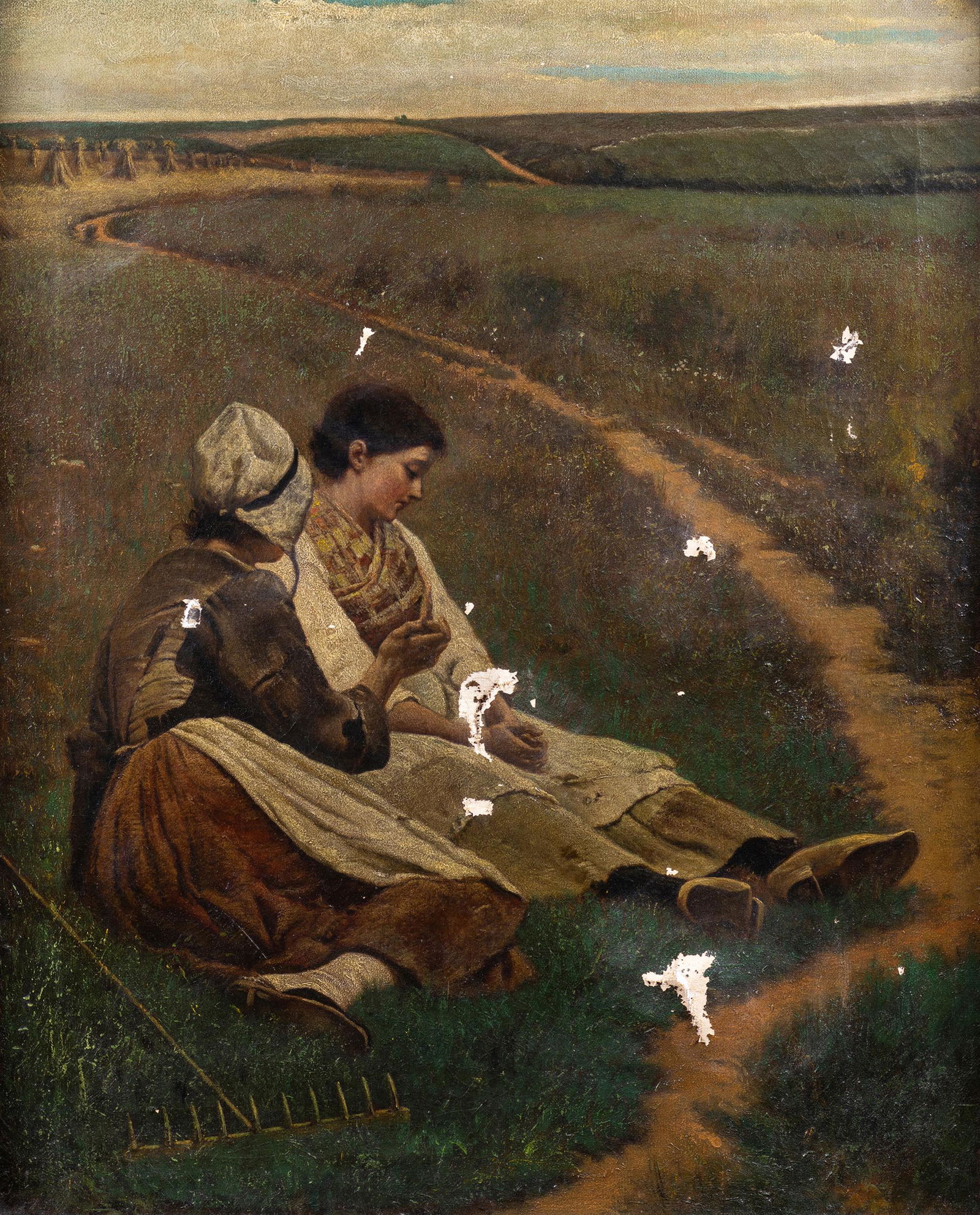 Dutch American Harvesting Field Painting (1 of 3)
