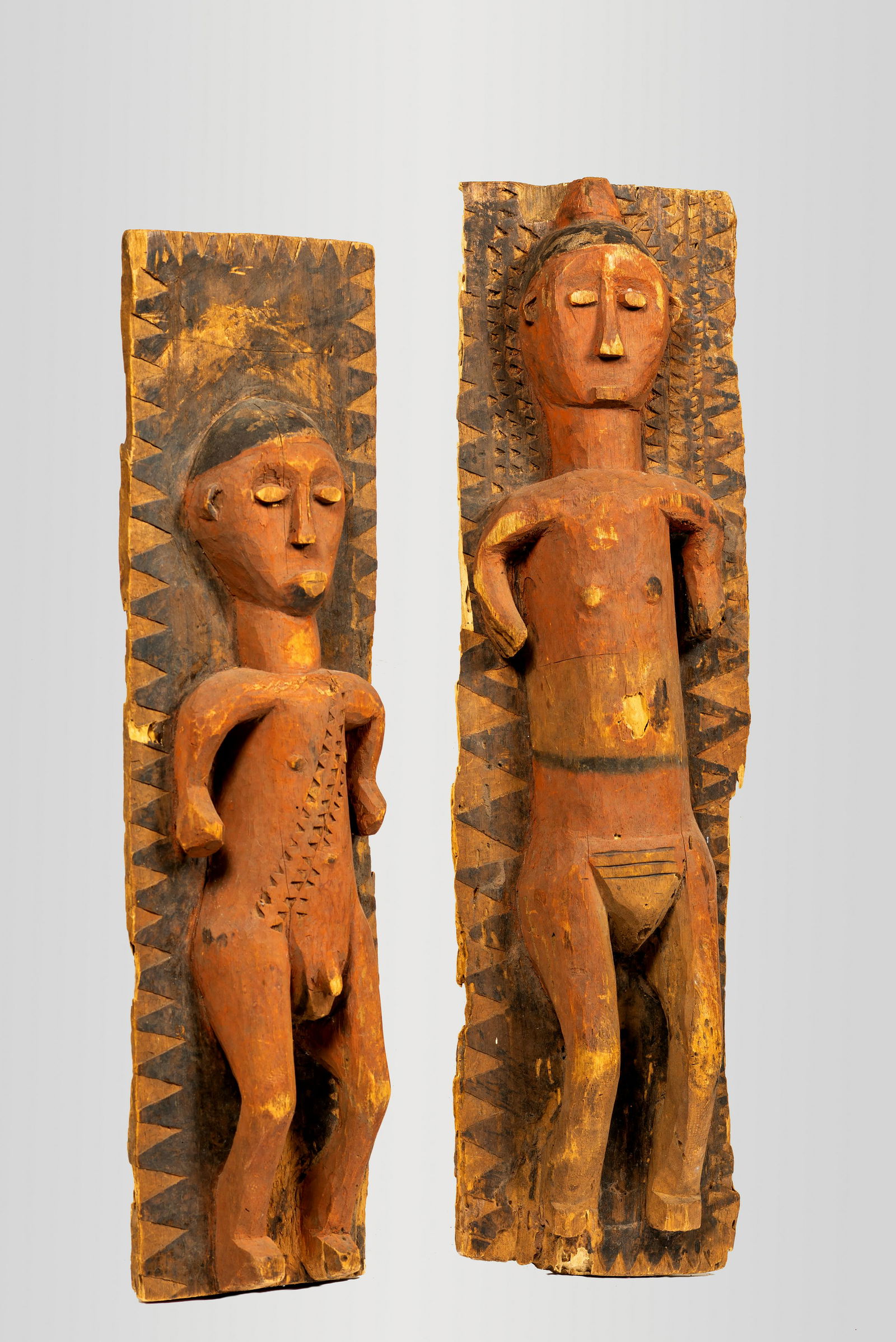 A Pair of Pende Figural Panels, DRC (1 of 9)