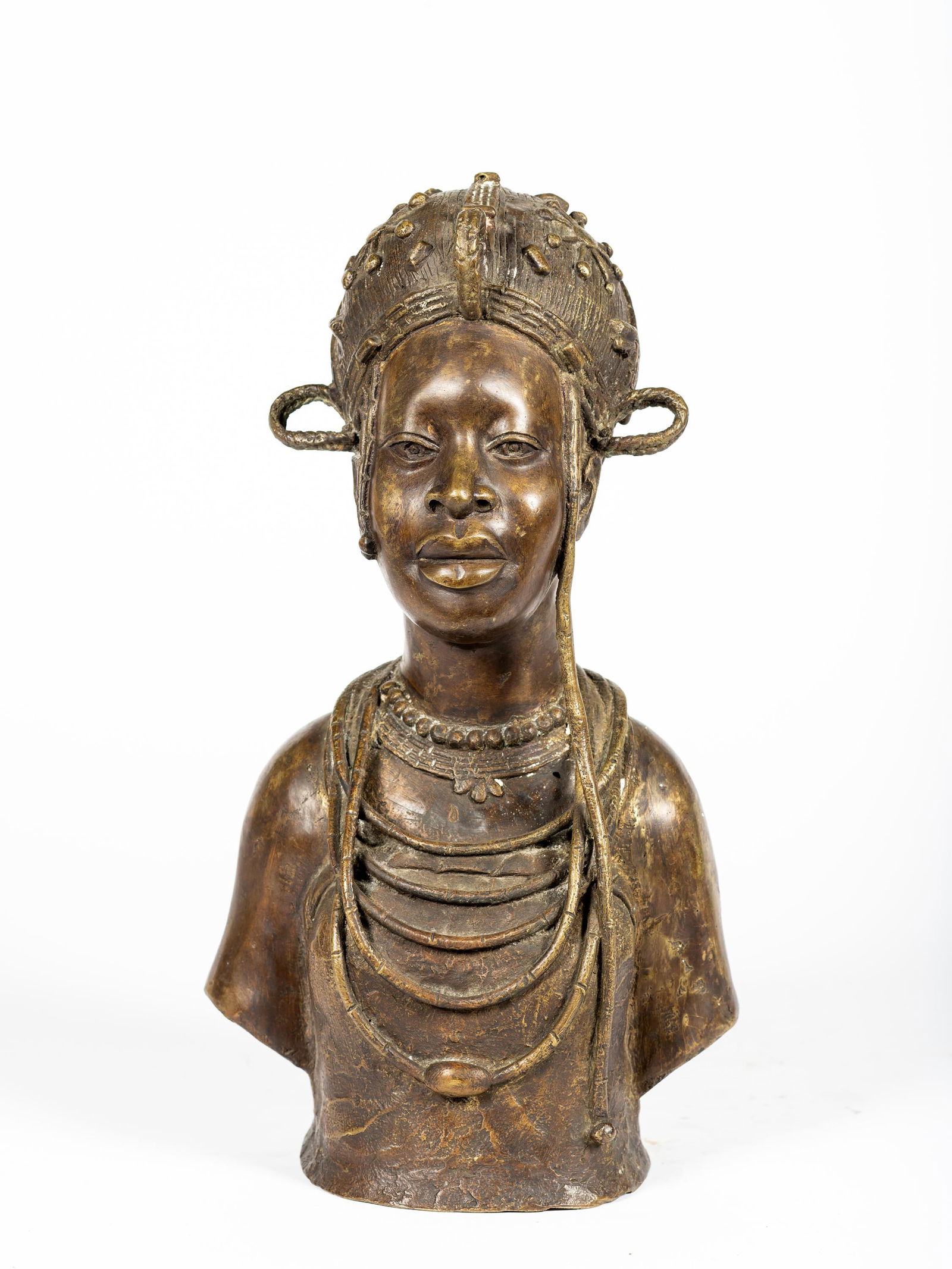 An Bronze Bust of the Edo Queen, Benin City, Nigeria (1 of 5)