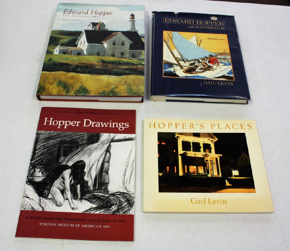 Four(4) Books: Edward Hopper: Including: Hopper Drawings; Edward Hopper-The Watercolors; Hopper's Places; Edward Hopper- As Illustrator
