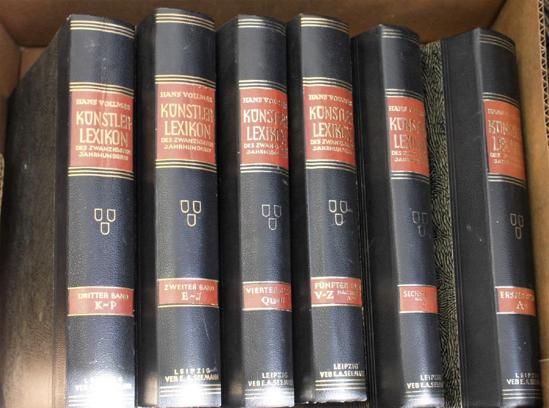 Box Lot of Art Reference Books(6): Six(6) Volumes Hans Vollmer KunsterLexicon