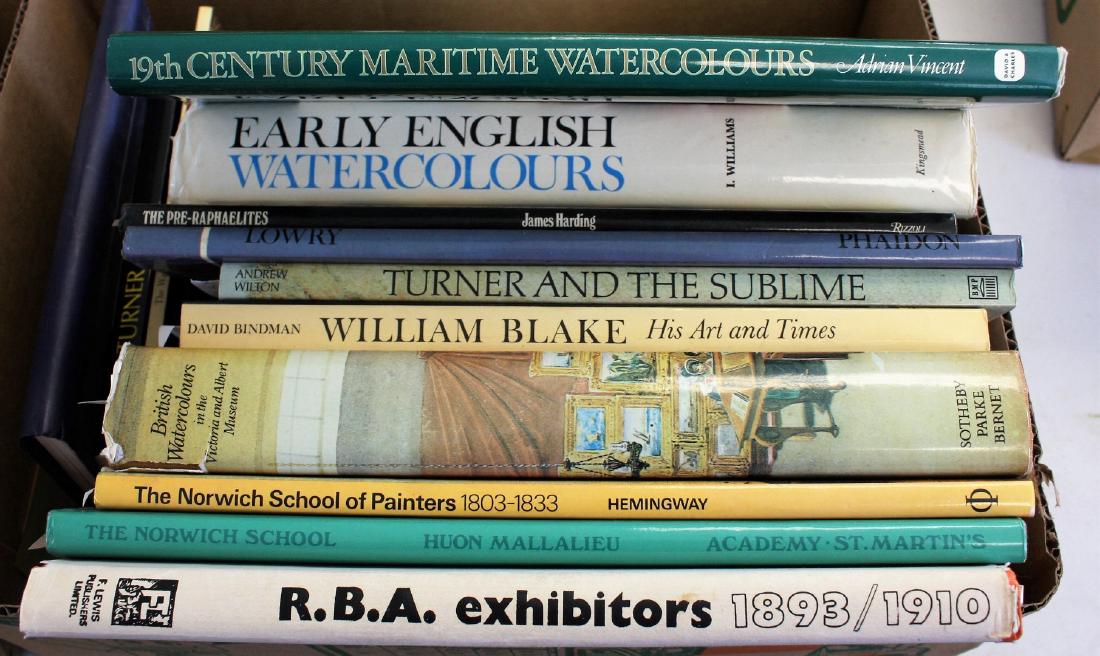 Box Lot of Art Reference Books(17): Turner, william Blake, Lowry