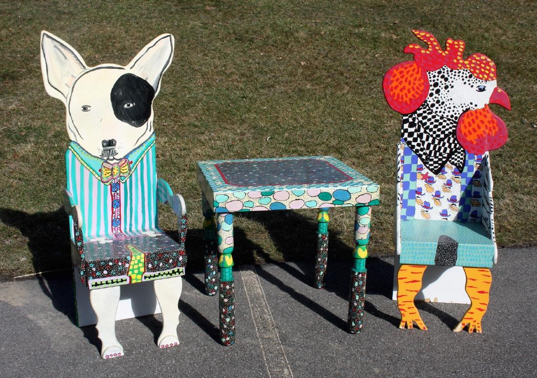 20thC. American Folk Art Whimsical CafÃ© Set (1 of 9)