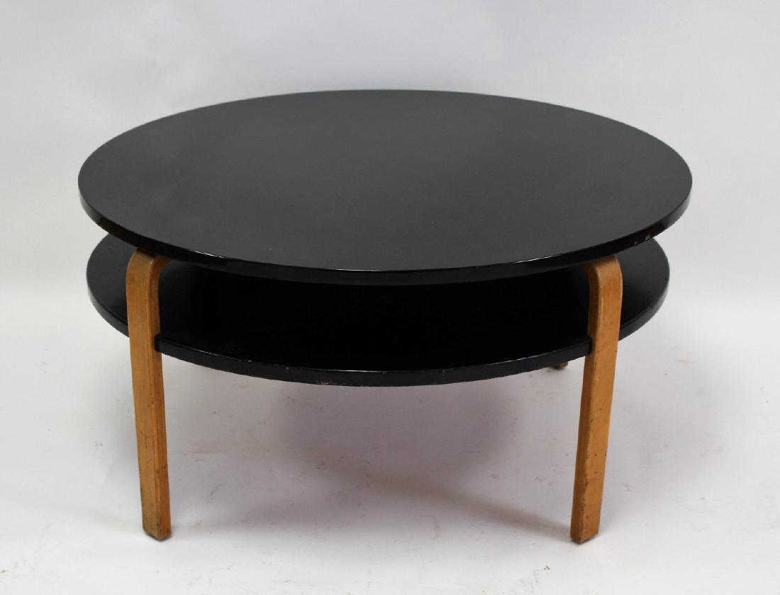 Alvar Aalto Mid Century Glass and Wood Circular Table (1 of 6)