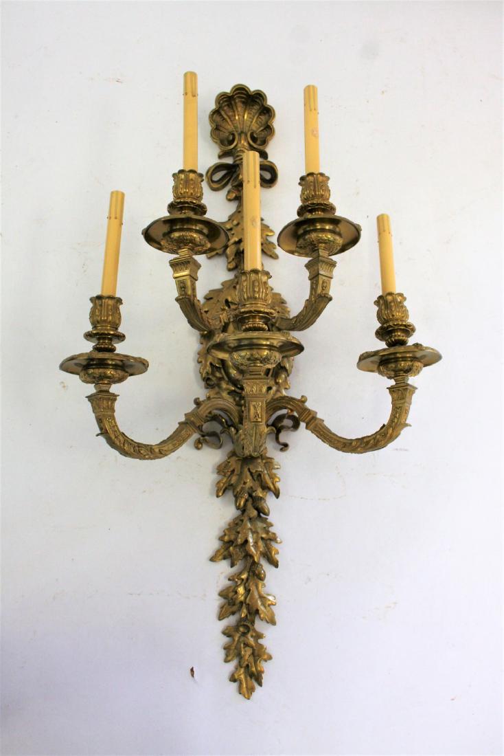 French Ornate Dore Bronze Wall Sconce (1 of 7)