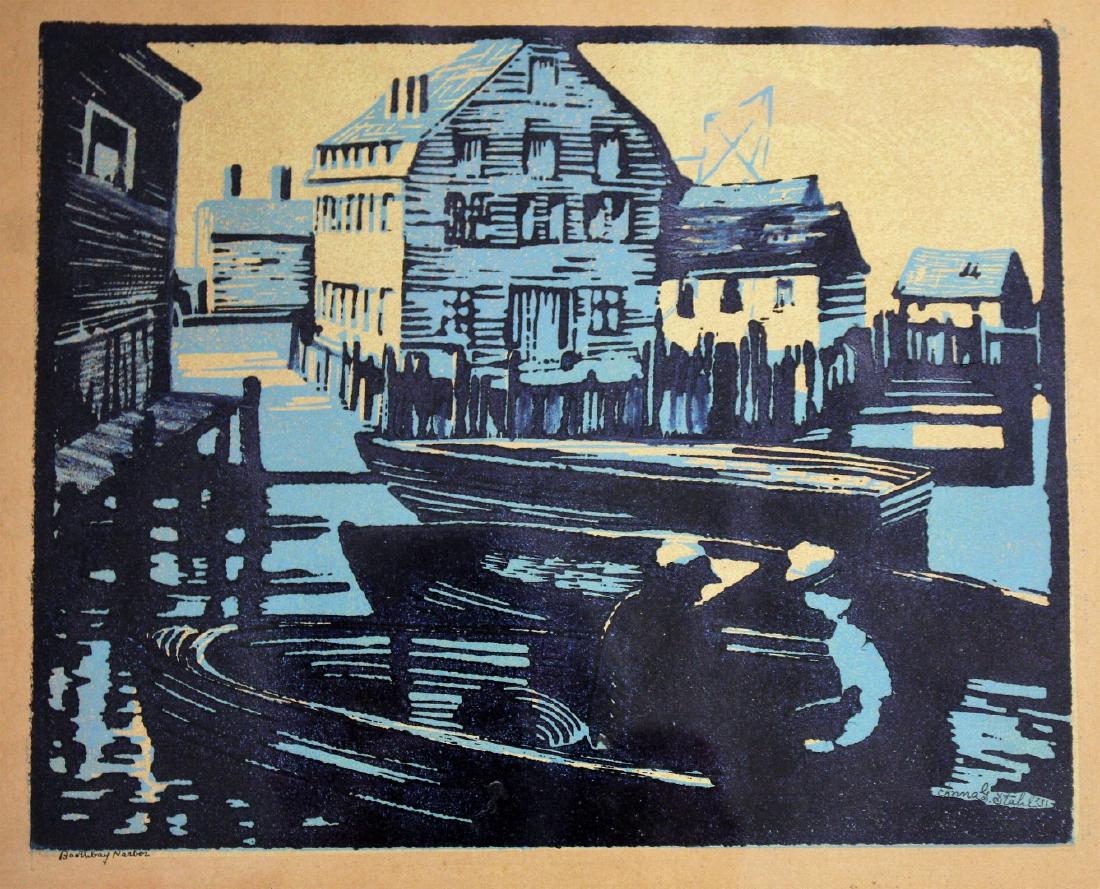 Anna G. Stahl; American Woodblock Print Signed (1 of 6)