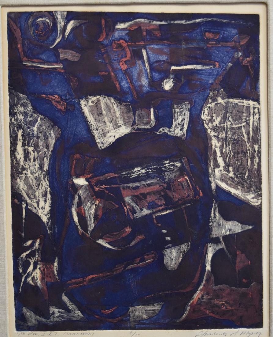 20thC. Japanese Post War Modern Woodblock Print (1 of 6)