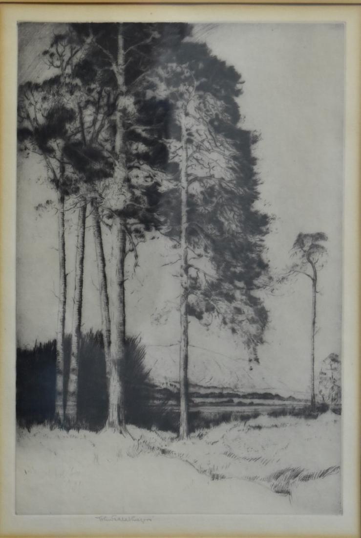 John Matheson; Framed Drypoint Etching Signed (1 of 4)