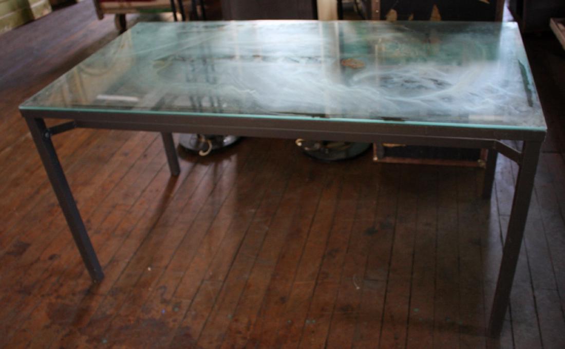Glass and Iron Dining Table (1 of 3)