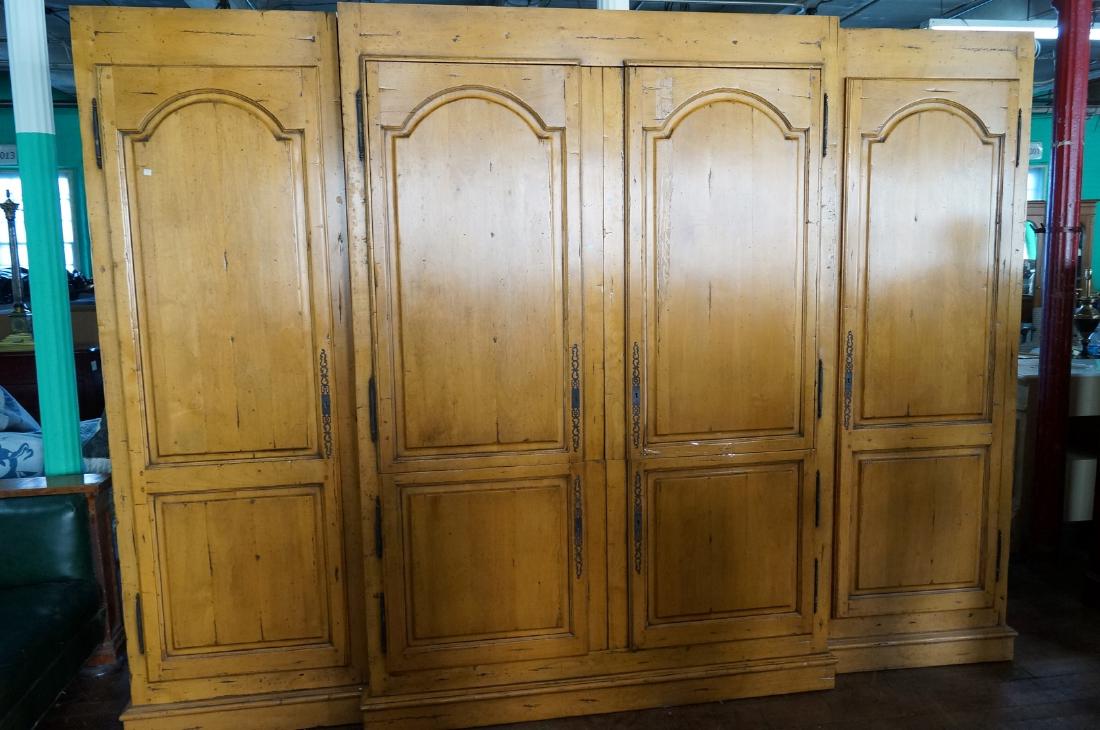 Country French Three(3) Section Pine Armoire (1 of 5)
