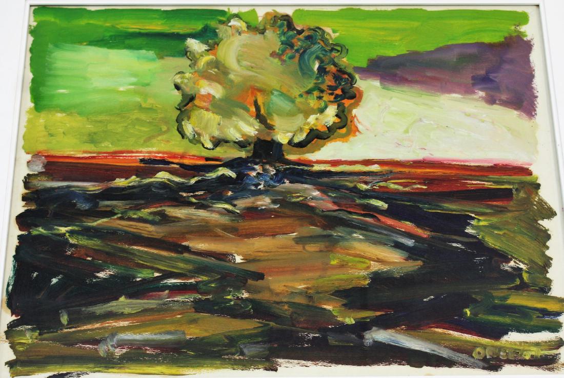 Odes; 20thC. Modernist Gouache Signed (1 of 3)