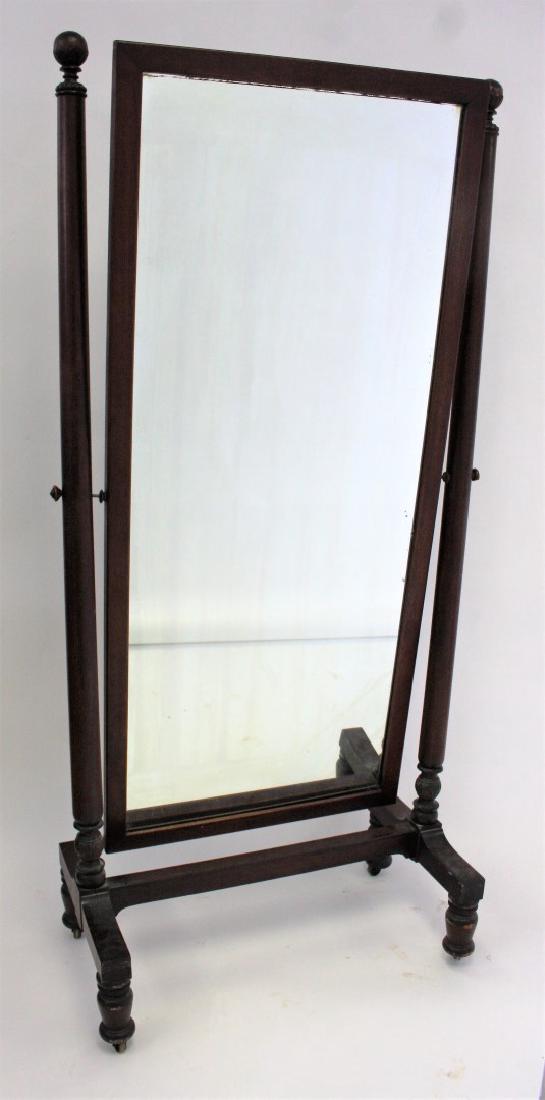 Victorian Mahogany Cheval Mirror (1 of 3)
