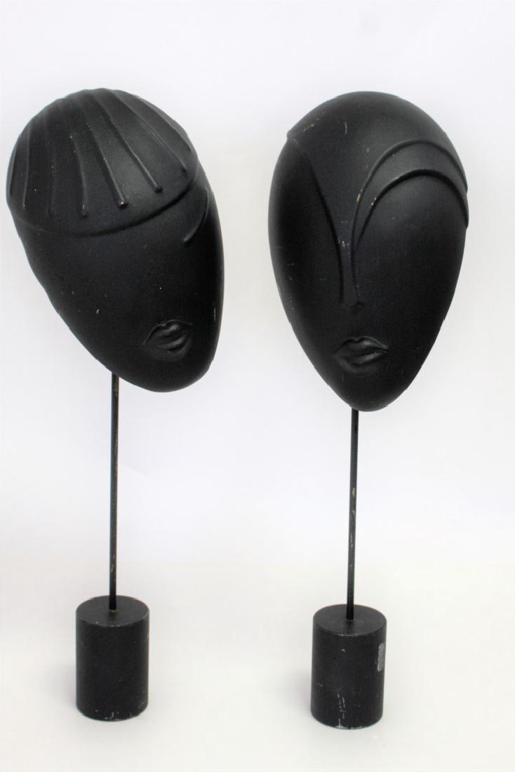 Pair of Retro Painted Brass Masks (1 of 4)