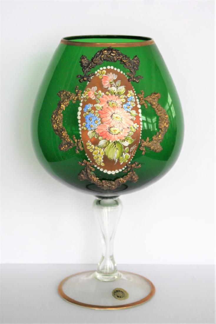 Venetian Enameled Glass Compote (1 of 7)