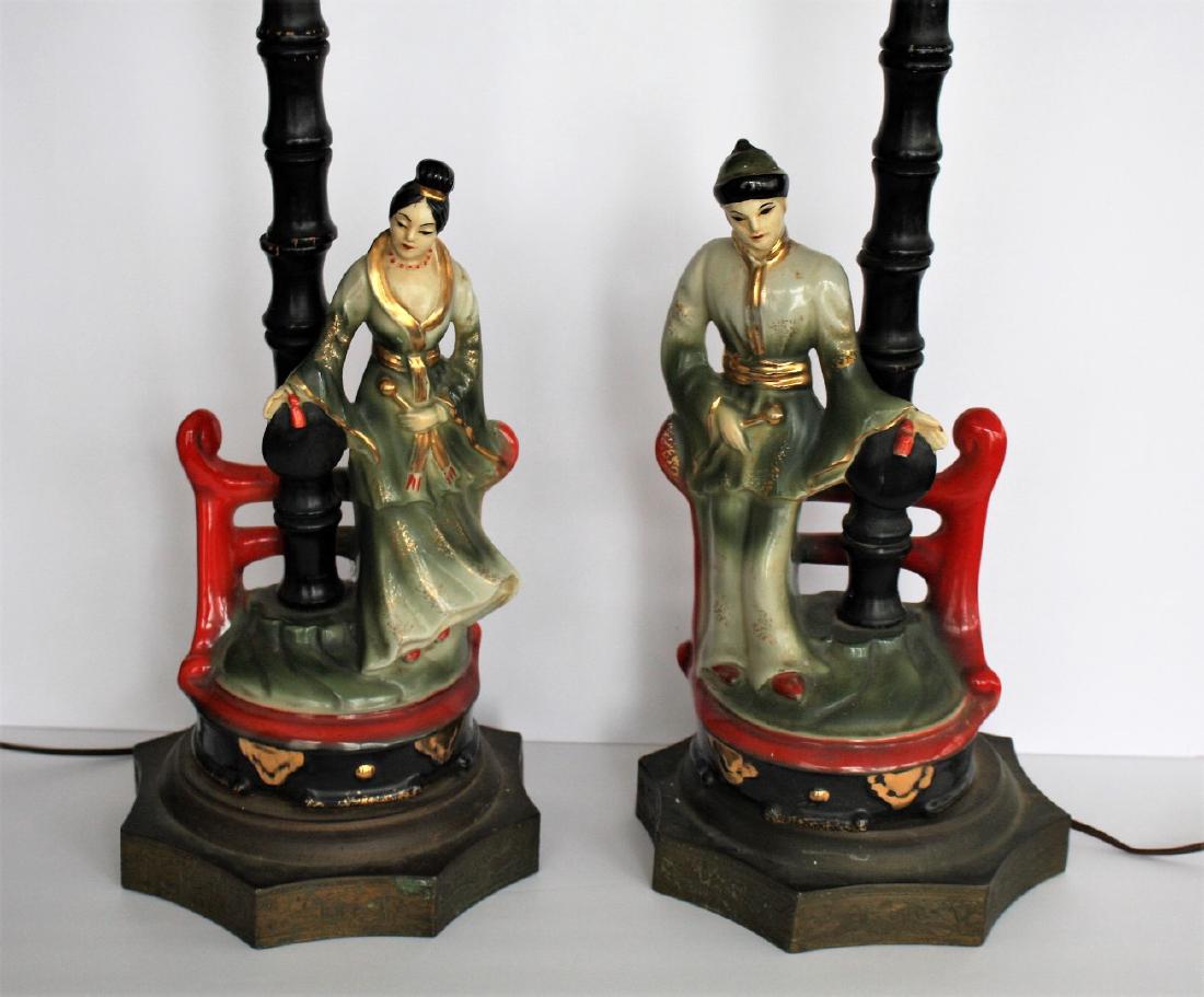 Pair of Japanese Mid Century Ceramic Lamps (1 of 5)