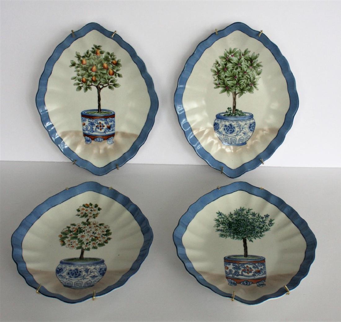 Four(4) Oriental Porcelain Wall Plates (1 of 4)