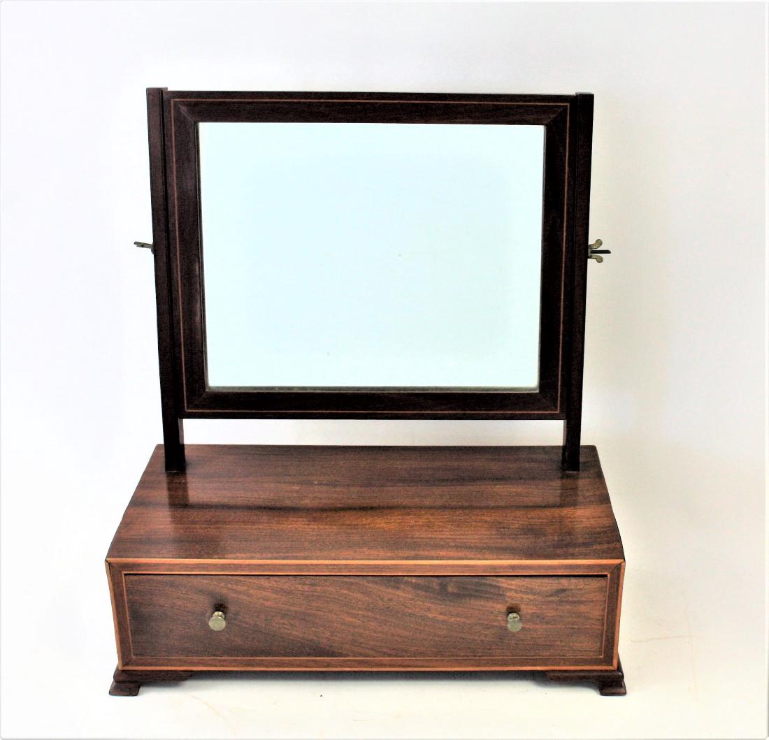 Early 19thC. Mahogany Shaving Mirror (1 of 4)