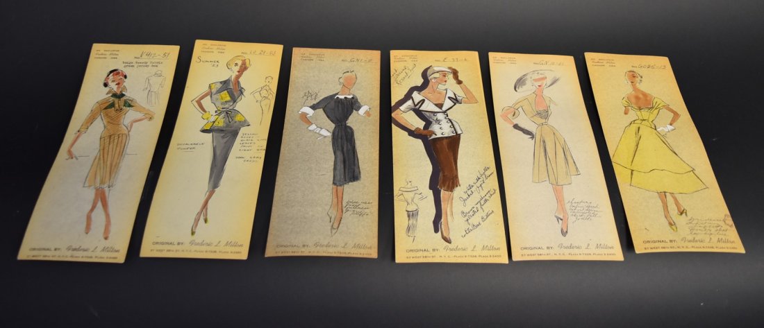 Frederic Milton; Six(6) Original Fashion Designs (1 of 4)