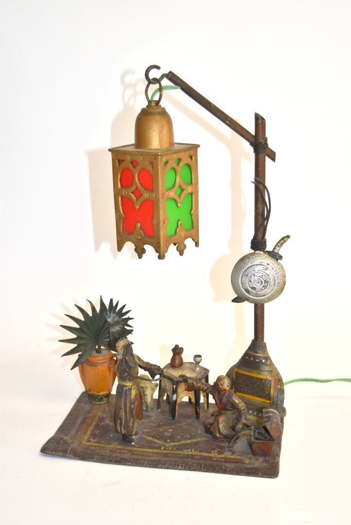 Vienna Bronzed and Cold Painted Figural Lamp (1 of 8)