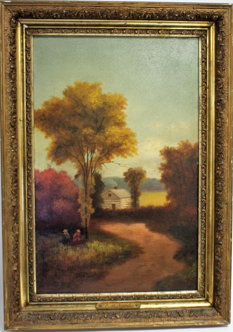C.M. Andruss; 19thC. American Oil Painting Signed (1 of 6)