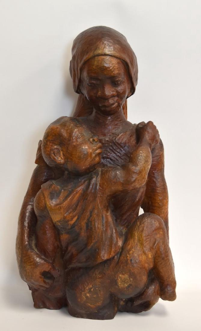 Raymond; 20thC. African American Wood Carving Signed (1 of 7)