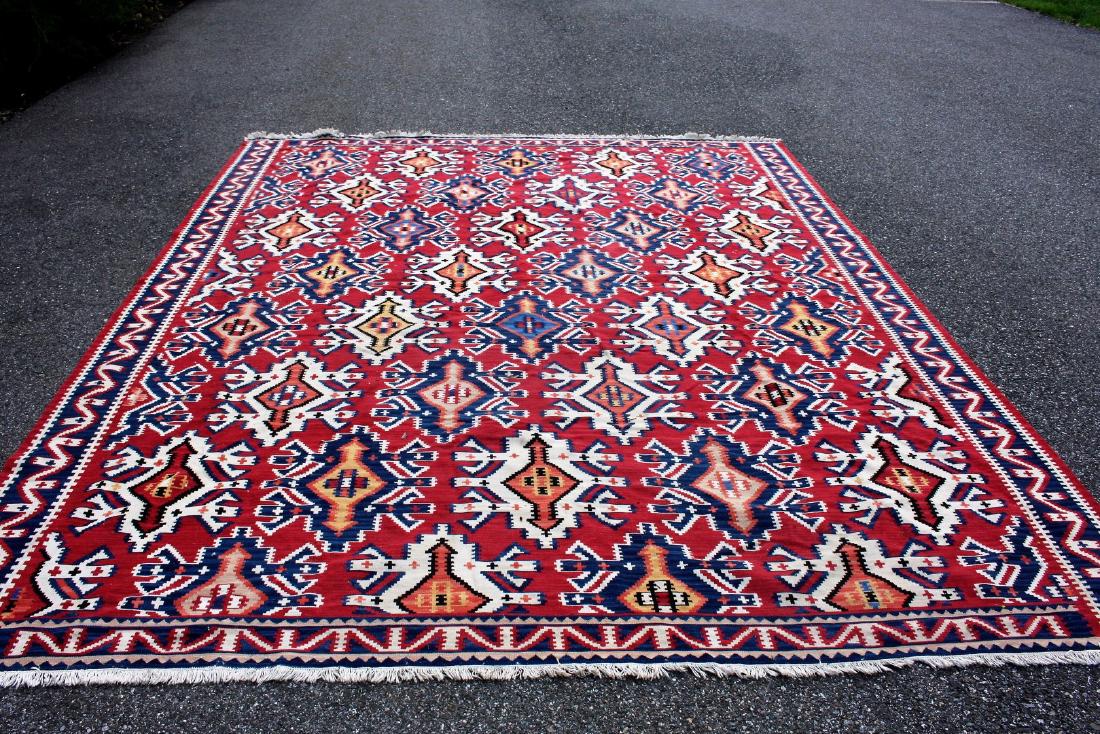Arts & Crafts Geometric Flat Weave Carpet (1 of 5)