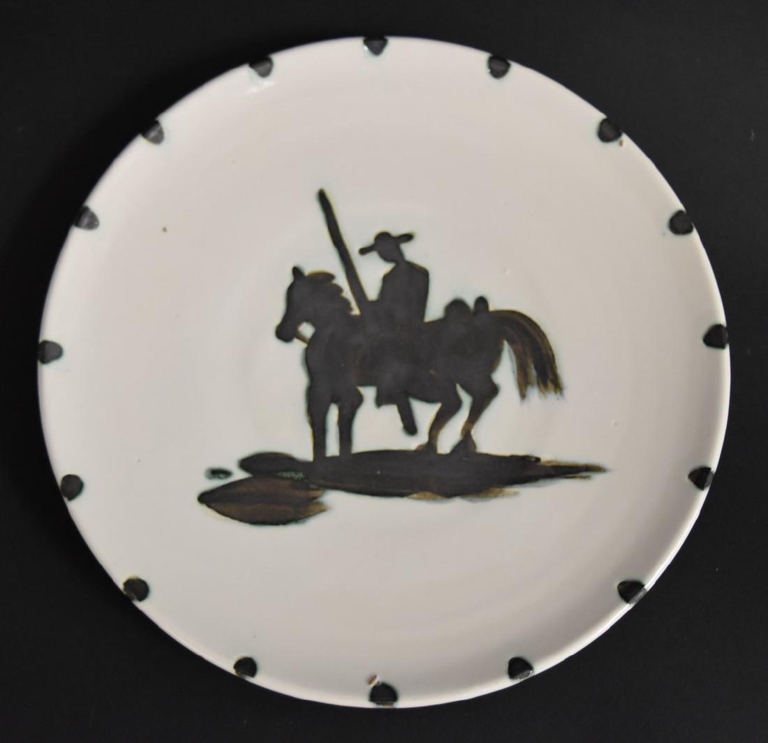 Picasso Style Glazed Pottery Plate (1 of 5)