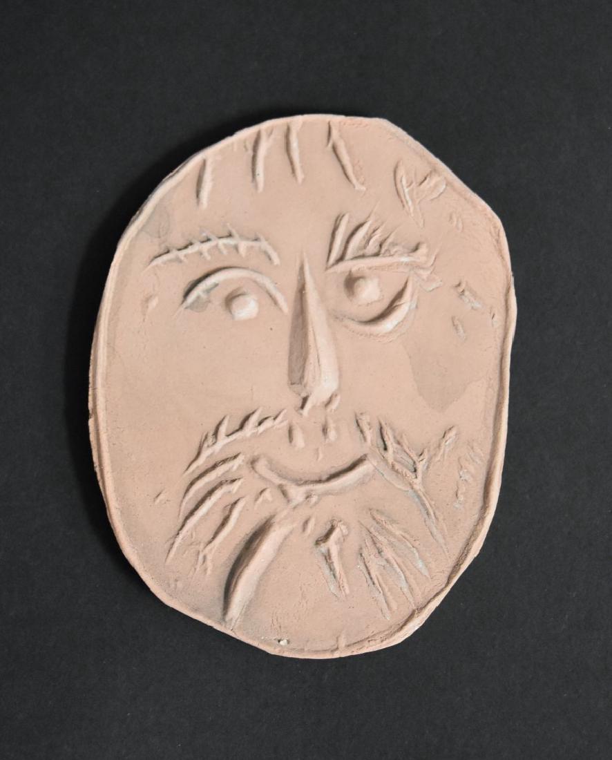 Picasso Style Earthenware Portrait Medallion (1 of 4)