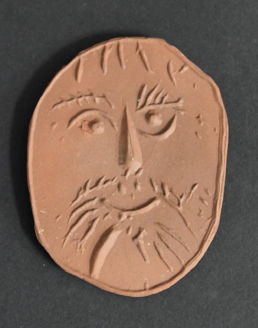 Picasso Style Earthenware Portrait Medallion (1 of 5)
