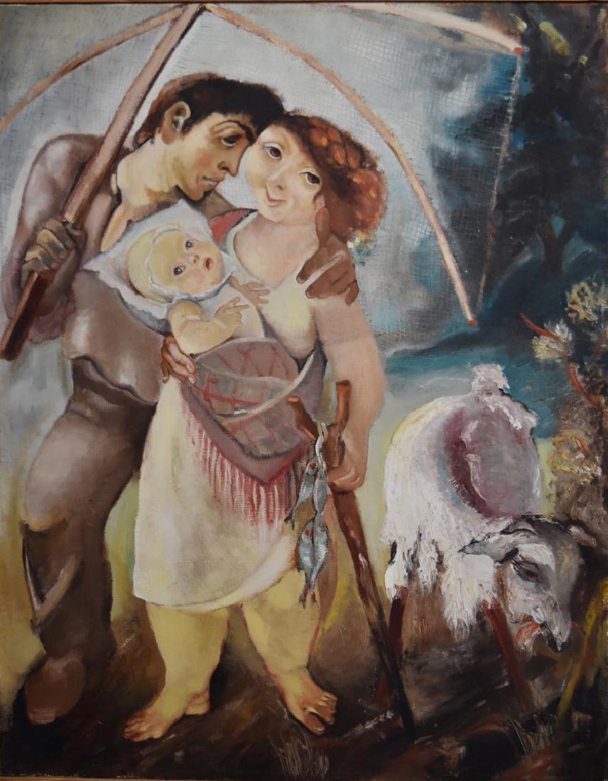 Dorota Sikorska; 20thC. Polish Oil Painting Signed: Oil on canvas. Idylla. Signed, dated 1989 and inscribed on reverse; 30in. X 23.75in.