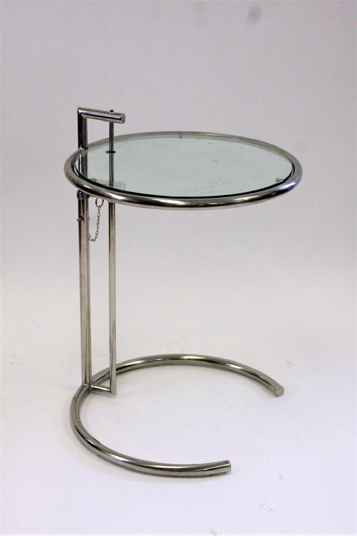 Eileen Gray Chrome and Glass Side Table (1 of 5)