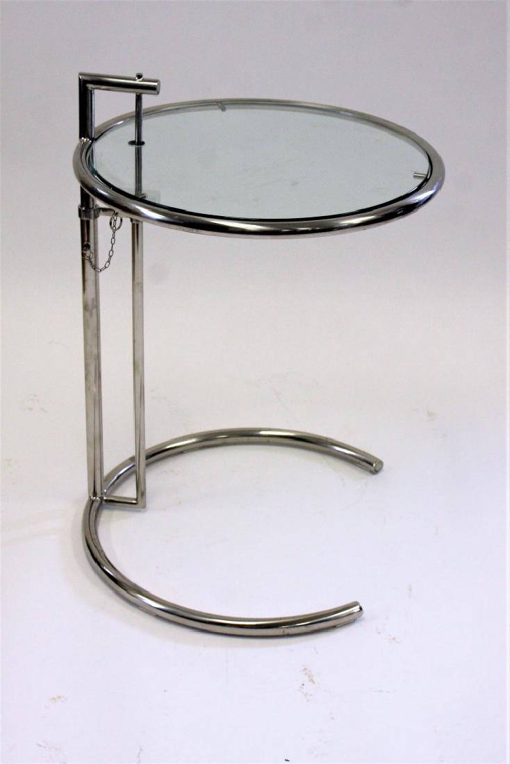 Eileen Gray Chrome and Glass Side Table (1 of 4)