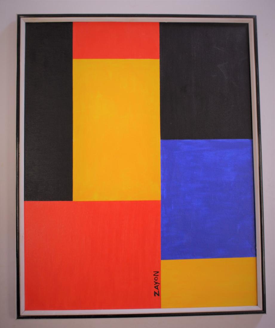 Seymour Zayon; 20thC. Modernist Oil Painting Signed (1 of 5)
