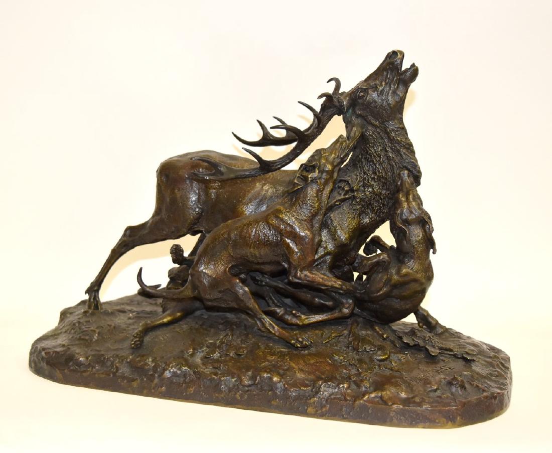 Pierre Jules Mene; 19thC. Bronze Grouping Signed (1 of 7)