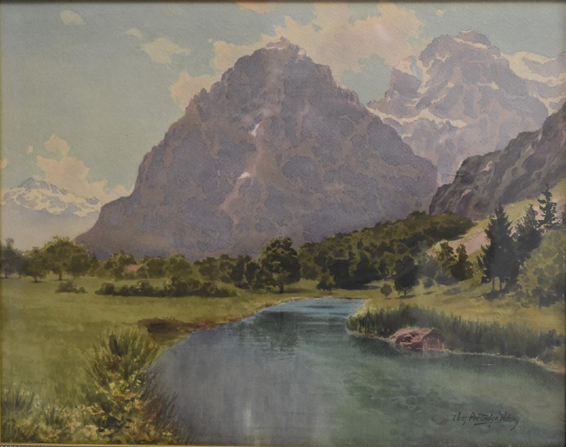 Charles Partridge Adams; American Watercolor Signed (1 of 6)