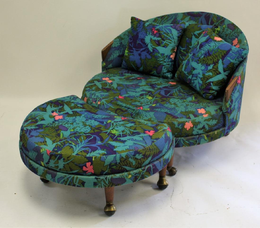 Adrian Pearsall Upholstered Havana Chair and Ottoman (1 of 7)