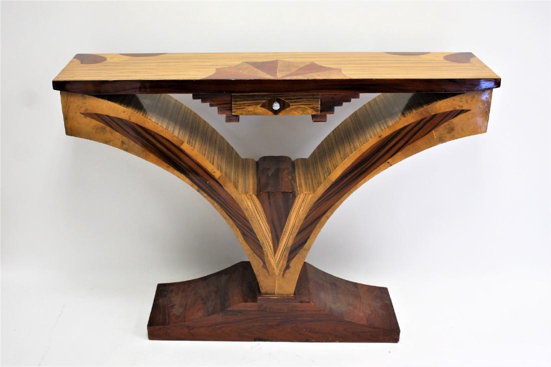 Art Deco Style Inlaid Console Table (1 of 7)