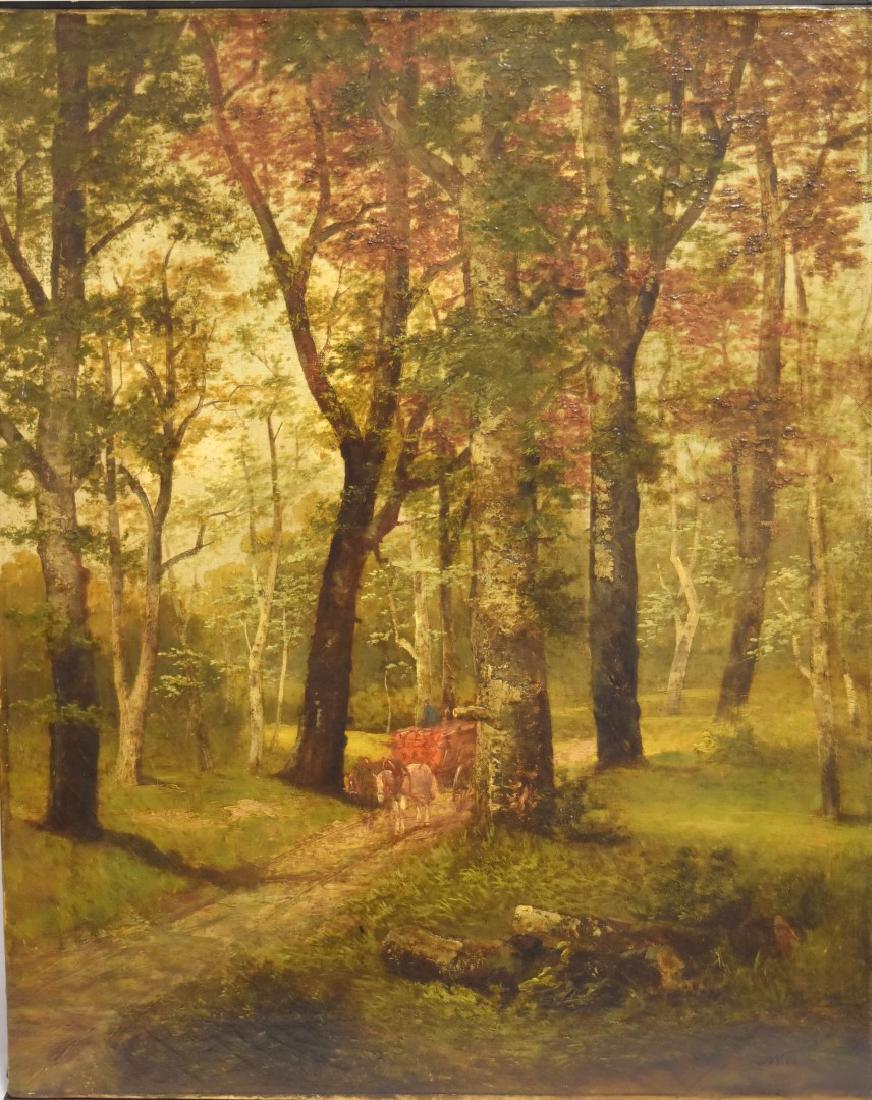 19thC. Continental School; Oil Landscape Signed (1 of 5)
