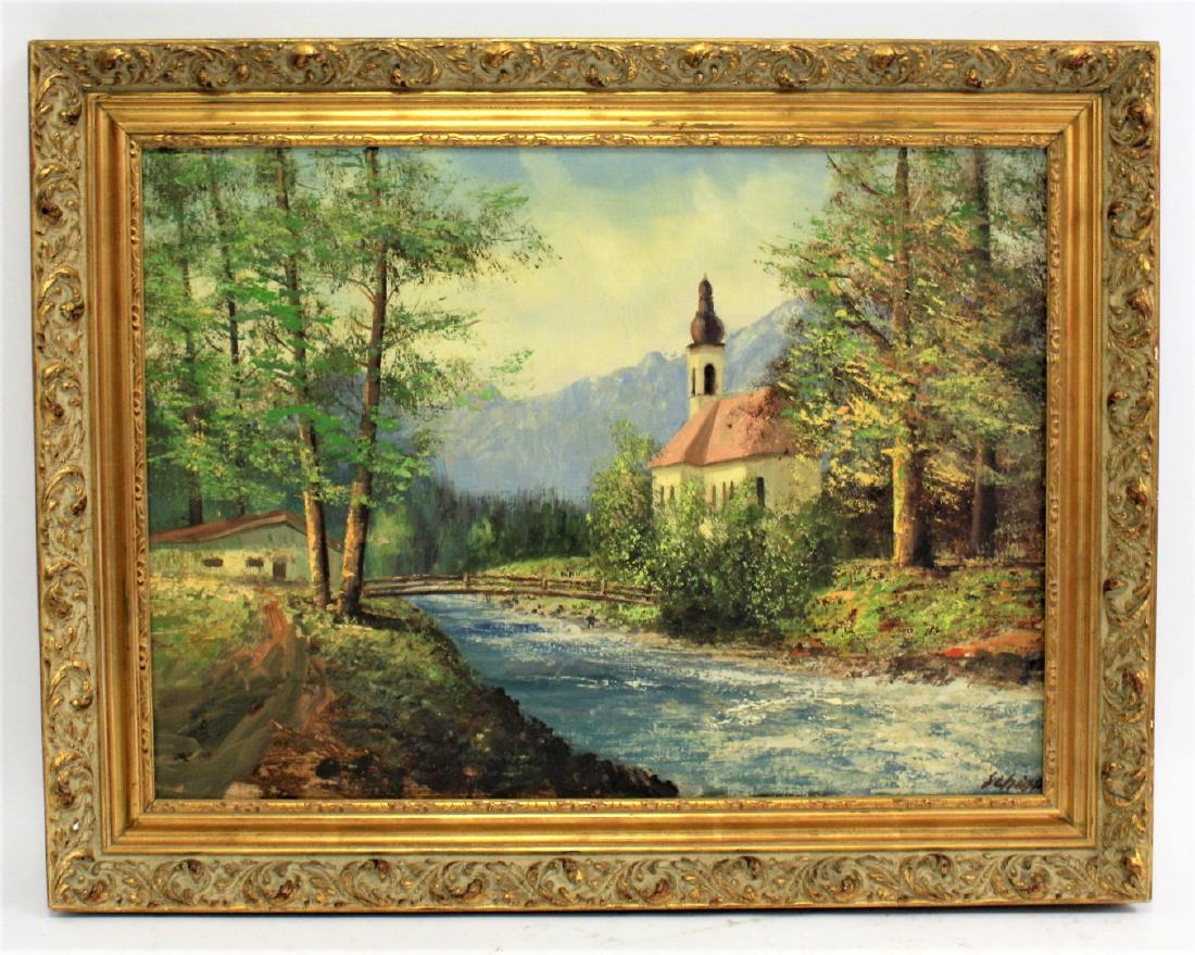 Schion; 20thC. Continental Oil Landscape Signed (1 of 6)