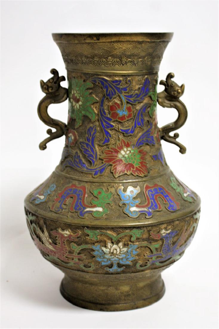 Japanese Champleve Enameled Bronze Urn (1 of 7)