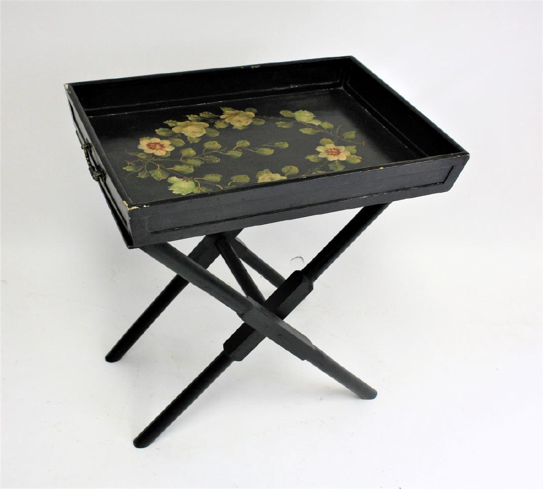 Toleware Painted Wood Tray Table (1 of 5)