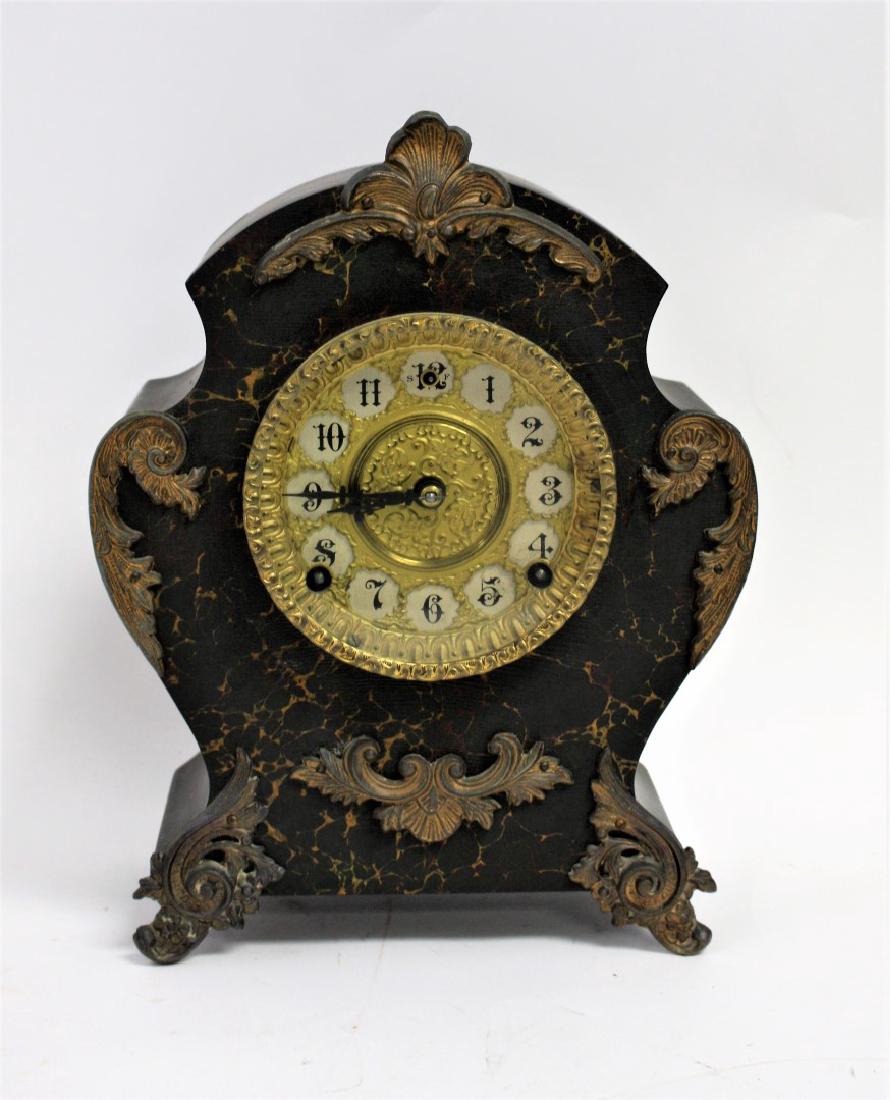 Gilbert Victorian Painted Wood Mantle Clock (1 of 8)