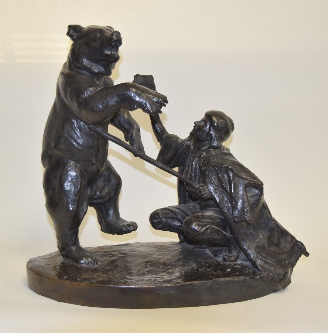 Bela Markup; Bronze Grouping The Dancing Bear Signed (1 of 10)